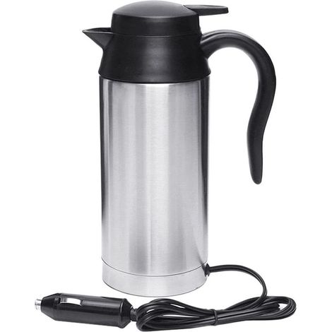 Bouilloire électrique de 750ml en acier inoxydable 12V Chauffage automatique Chauffage rapide Tasse chauffante électrique Thermoses de voyage Pour les longs trajets en voiture, camping, plein air (1/5)