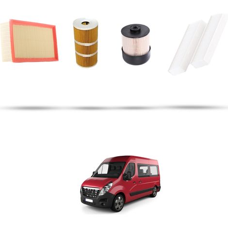 Kit tagliando 4 filtri compatibile con Opel Movano B 2.3 Cdti 110 81kw Dal 2014 (1/5)