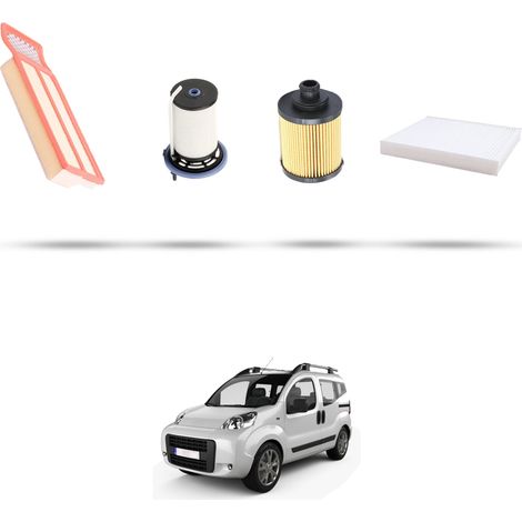 Kit tagliando 4 filtri compatibile con Fiat Qubo (225) 1.3 Multijet 59kw dal 2015 (1/5)