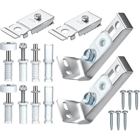 Kit De Quincaillerie Pour Porte Pliante, Kit De Quincaillerie En Acier Inoxydable, Pièces De Porte Coulissante Comprenant Un Support Supérieur Et Inférieur, Une Roue De Guidage (1/5)