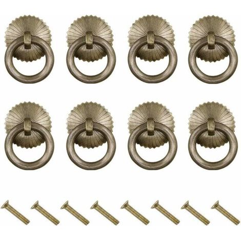 Poignée Meuble 8 Pièces Boutons de Porte Bouton de Porte Cuisine Poignées de Tirage Antique Poignée de Tiroir Vintage avec Vis Bouton de Meuble pour Décoration Rétro Placards Bouton (1/5)