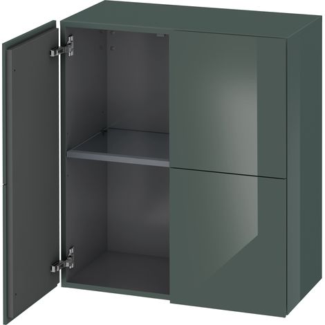 DU Halbhochschrank L-Cube 363x700x800mm 2 Türen, dolomiti grey hochglanz (1/4)