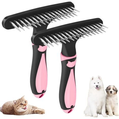 Brosse pour chat - Peigne pour chat - Brosse pour chien - Brosse anti-poils d'animaux - Brosse anti-poils pour chien et chat - Multifonctionnelle - Réduit les peluches et-AquaForge (1/5)