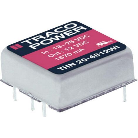 TracoPower THN 20-2411WI Convertisseur CC/CC pour circuits imprimés 24 V/DC 5 V/DC 4 A 20 W Nbr. de sorties: 1 x Conten (1/4)