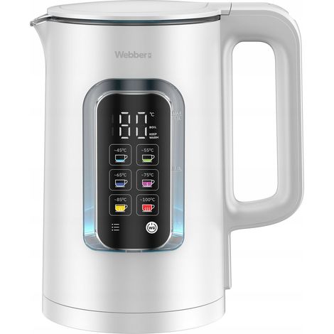 Bollitore elettrico Webber ELIYA WK110 da 1,5 l con controllo della temperatura a LED e funzione di mantenimento in caldo (1/5)
