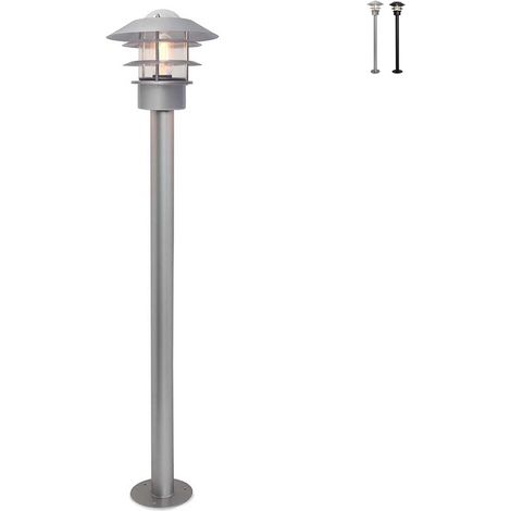 Elstead Helsingor Outdoor Lanterne Borne à 1 Lumière, Argent, IP44, E27 (1/5)
