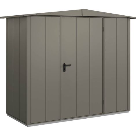 Hörmann Metall-Gerätehaus Berry Modern mit Satteldach Typ 1, 259 x 121 cm, quarzgrau, 3,1 m², 1-flüglige Tür (1/5)