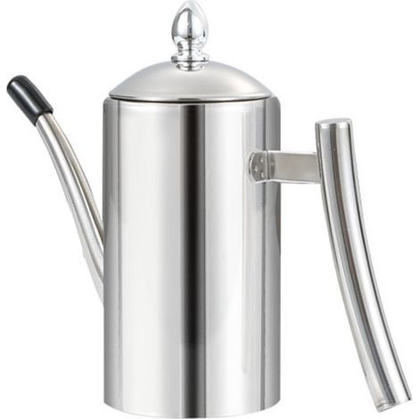 Ölspender aus Edelstahl 304, auslaufsichere und staubdichte Flasche mit langer Tülle für die Küche, Sojasauce, Essig, 500 ml (1/5)