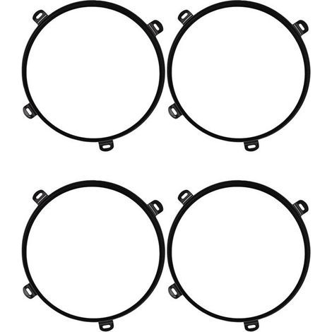 Pcs pour Jk Tj 07-17 7-LED LED Phare Rond Anneau Support de Montage pour Phare de Montage Supports de La Lampe Noir