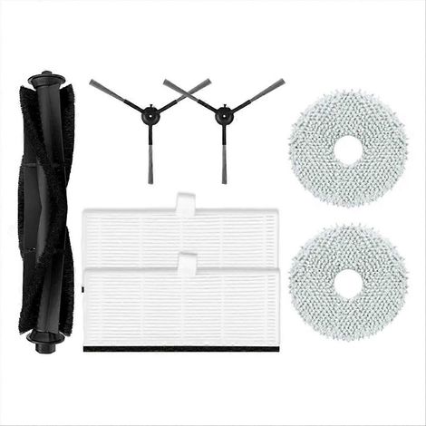 Lot de 7 pièces de rechange pour aspirateur robot Proscenic M9 : brosse latérale principale, filtre HEPA, serpillière C (1/5)