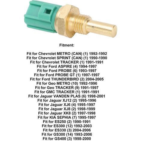 Capteur de température du liquide de refroidissement 89422-20010 de remplacement compatible avec Ford Aspire/Probe/Thunderbird (1/5)