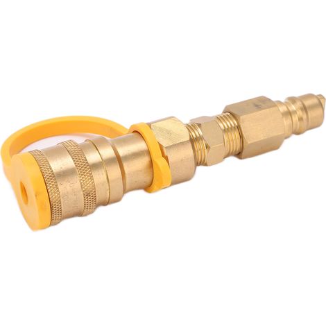 Adaptateur de réservoir de propane 3/8 po compact durable, accessoire de raccord rapide pour usage domestique (1/5)