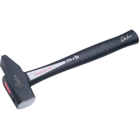 Marteau à main 4,5 cm – Manche composite Carbon quadri-matière – Tête en acier C45E à forte teneur en carbone – Forgé et trempé pour usage intensif
