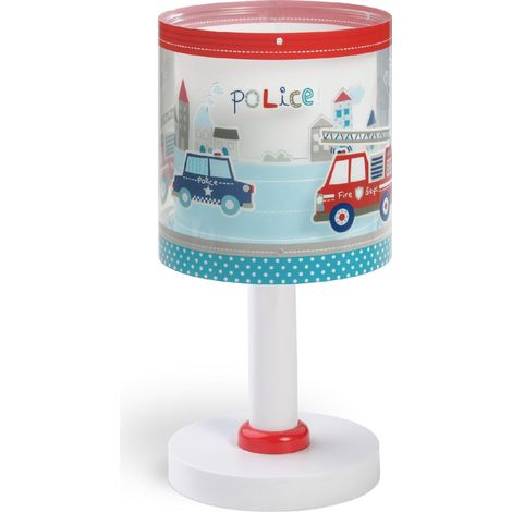 Lampe de chevet ou de table enfant Police Police Pompiers, 60611N, G4 - LED 4 W - Ampoule incluse, Bleu (1/5)
