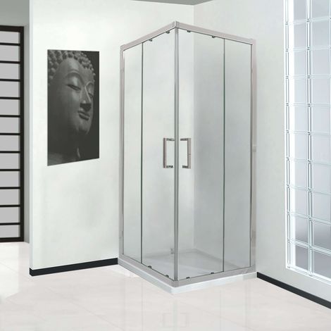 Cabina doccia 80X80 adattabile h 195 con lati scorrevoli (1/4)