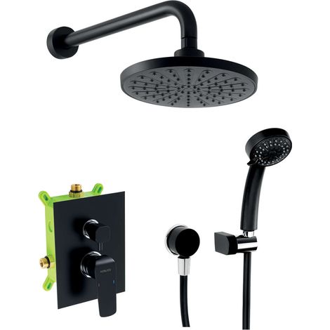 Novaservis Nobless Tina - Set- Unterputz Armatur und Duschzubehör, schwarz SADA38051R,5