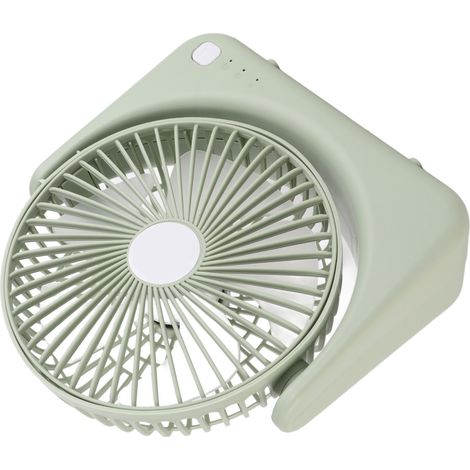 Petit ventilateur de bureau USB silencieux et portable pour la maison, la voiture, les voyages, le bureau, l'intérieur et l'extérieur (vert) (1/5)