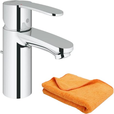 Mitigeur lavabo GROHE Quickfix Wave Cosmopolitan taille S + microfibre (1/5)