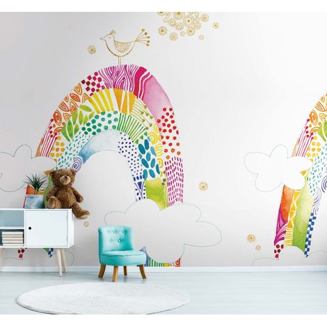 A.S. Creation Fototapete Livingwalls The Wall II 392151 Ein Motiv pro Rolle 2.80 x 2.65 m Kinderzimmer Bunt (1/3)