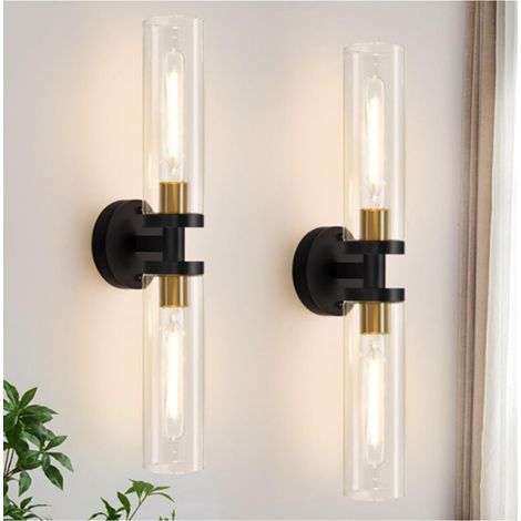 Luminaire Design Murale - Éclairage Miroir LED - Lumière Chaude 3000K - Horizontal & Vertical - Salon/SDB-2 pièces (1/5)