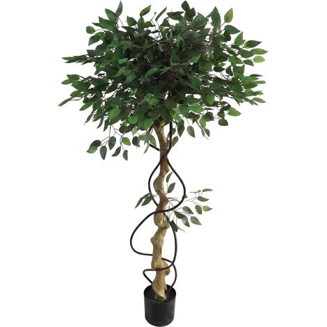 Künstliche Ficus in verdrehter Stammoptik im Topf, Höhe 150 cm (1/5)