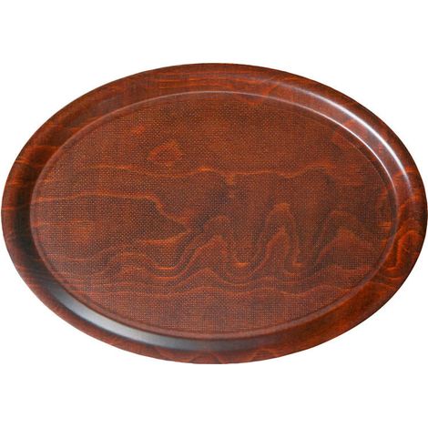 Plateau ovale - Surface antidérapante - 26 x 20 cm - Bois - Dbmark