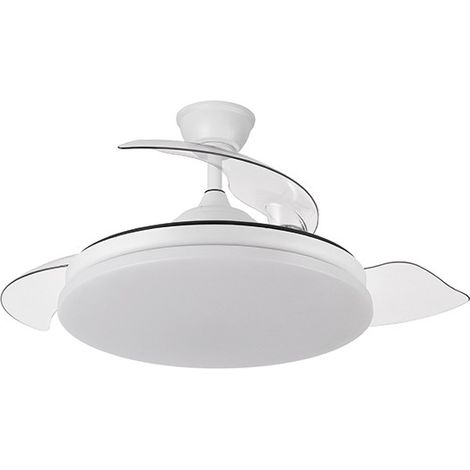 VENTILATEUR DE PLAFOND CIERZO 3 PALES RÉTRACTABLES BLANC
