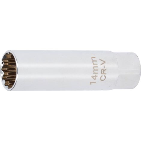 Douille magnétique universelle pour bougies d'allumage, outil spécial ultra-mince à paroi mince, 12 pans, 3/8 po (14 mm)