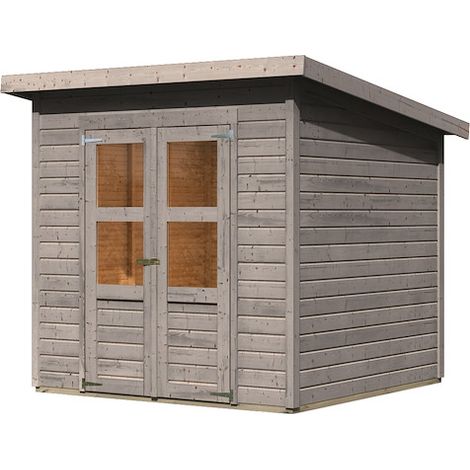 Merseburg 3 vorvergraut, 14 mm B/T/H 2,12x2,14x2,19m Pultdach