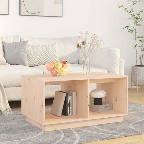 vidaXL Table basse 80x50x40 cm Bois massif de pin (1/5)