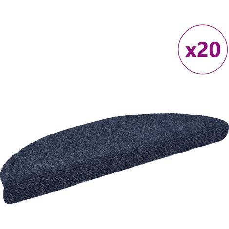 Stufenmatten Selbstklebend 20 Stk. 56x17x3 cm Blau Halbrund