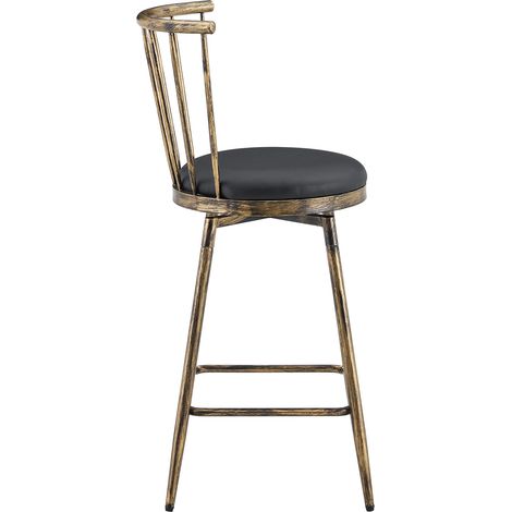 Tabouret de bar en métal style Windsor avec siège rembourré pour îlots de cuisine et bars (1/5)