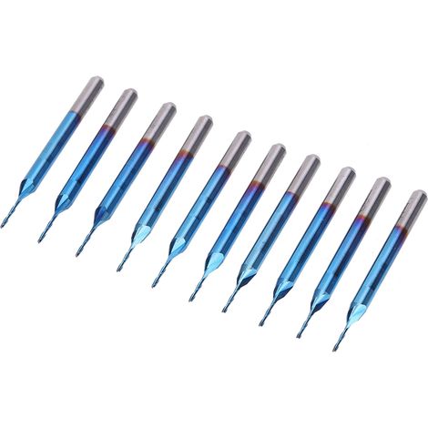 10 fraises à bois hélicoïdales 3,175 x 17 mm pour défonceuse CNC, lot de 10 mèches de fraisage (1/5)