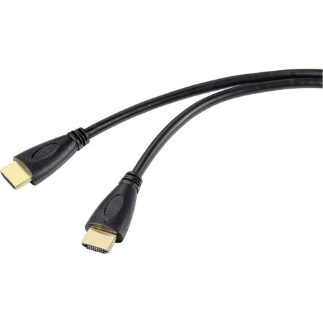 SpeaKa Professional HDMI Cavo Spina HDMI-A, Spina HDMI-A 5.00 m Nero SP-10133292 UHD 4K,, Canale di ritorno Cavo HDMI (1/4)