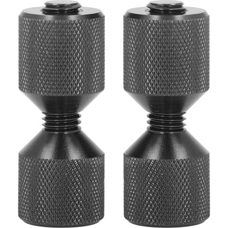 Goupilles à Deux Trous, M12 Filetage 7 cm Ensemble de 2 Broches à Deux Trous, Aluminium 6061 Aligneurs de Bride de Tuyau à Double Trou, pour Voiture Bateau Grandes Machines (Noir) (1/5)