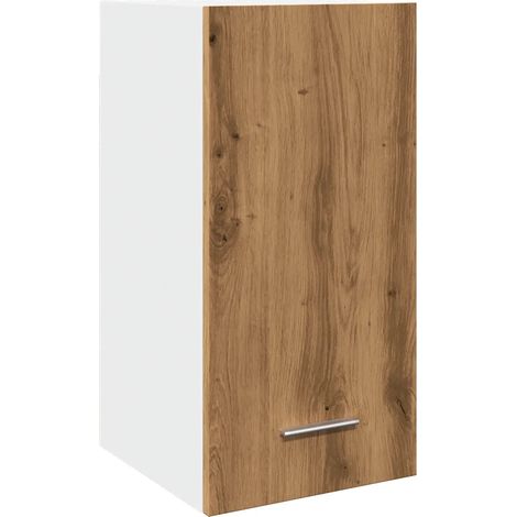 Mobile contenitore da cucina a parete dal design moderno 30 x 31 x 60 cm finitura in rovere ingegnerizzato realizzato artigianalmente 020050750