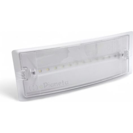 UNIVERSO LT-49312 LAMPADA LED DI EMERGENZA DA ESTERNO ANTI BLACK OUT 1.5W 90 LUMEN DA INTERNO CON PITTOGRAMMI IP65 (1/5)