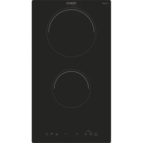 Candy – Plaque à induction intégrée 30 cm – 2 zones de cuisson – Commande tactile – Puissance 3500 W – Noir