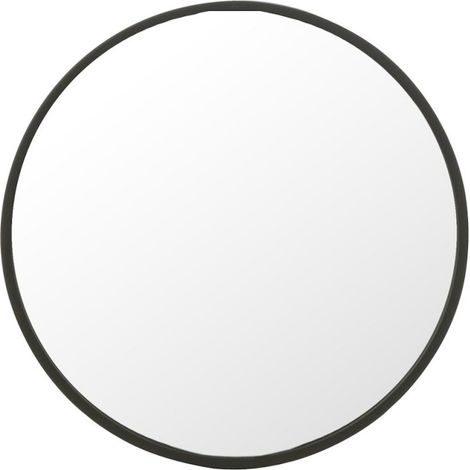 Miroir rond noir mat en métal - noir mat (1/4)