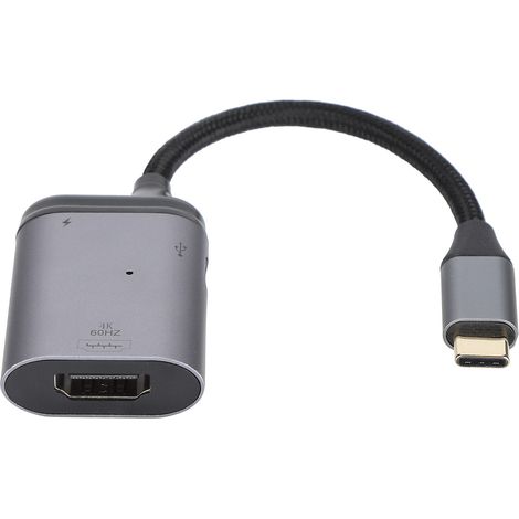Adaptateur multifonction 3 en 1 USB-C vers HD Multimedia Interface/PD/Data (câble court mâle) (1/5)