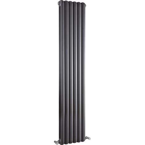 Balterley Huddlesford Vertical Double Panel Radiator, 1800mm x 383mm - Anthracite