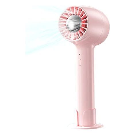 Ventilateur Portable Main Pile, Ventilateur Silencieux Usb, Ventilateur Portable Rechargeable, Mini Ventilateur Portable Main, Ventilateur Bureau Sans Fil, Fan De Camping Quiet De Poche (Rose) (1/5)
