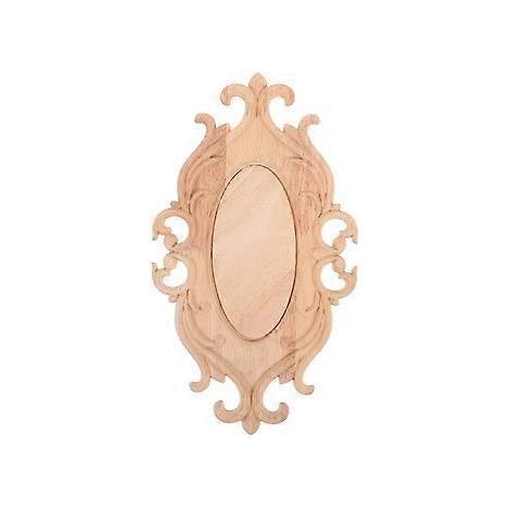 Applique décorative en bois sculpté, incrustation, autocollant décoratif pour meubles, sculpture sur bois (1/4)