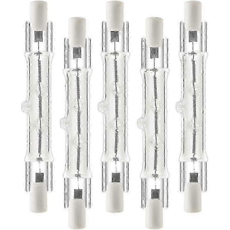 Ampoule halogène linéaire R7s 118 mm 300 W 230 V, dimmable, pour la construction. (1/5)
