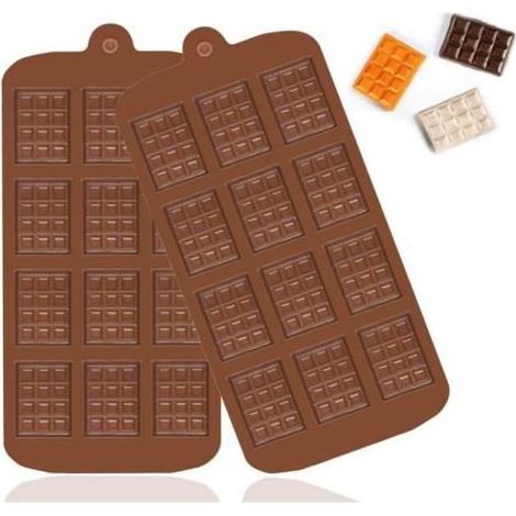 Moule en Silicone - Non spécifié - Mini Tablette Chocolat - 12 Cavités - Flexible et Durable - Antiadhésif (1/4)