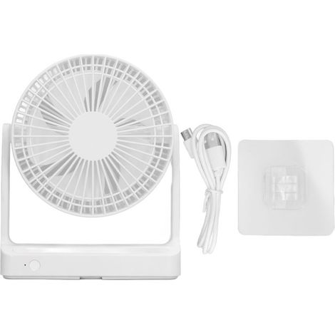 Ventilateur Portable Veilleuse – Mini Bureau Rechargeable Suspendu Mural pour Maison Chambre Bureau, Polyvalent (1/5)
