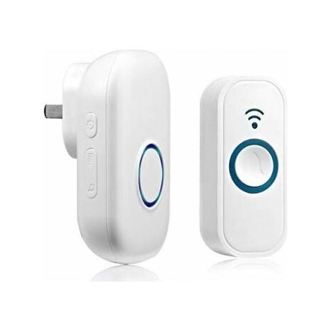 Drahtlose Türklingel, wasserdichtes drahtloses Türklingel-Kit mit Plug-in-Empfänger für Zuhause, Büro, Hotel usw. FLITI (1/4)