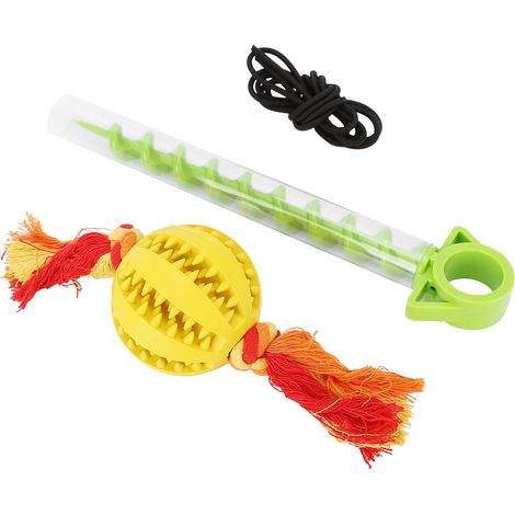 Zahnpflege-Kauspielzeug für Hunde, strapazierfähiger Gummiball zur Zahnreinigung – 8 cm, gelb, für Hunde aller Größen (1/5)
