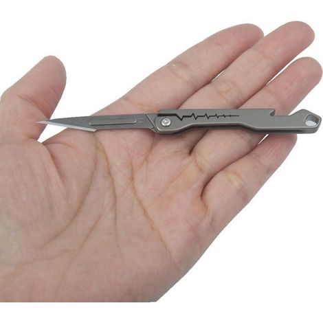 Titan Taschenmesser mit 10 Klingen, ultra-kompakt, leicht, EDC Utility Messer