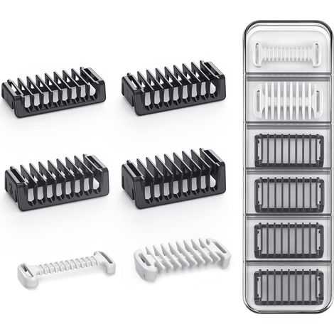 Clogs with Case - 1/2/3/5mm Bidirectional Guide Combs, Body Comb and Skin Protection, Easy to Carry Compatible with QP2734/QP2824/QP25XX/QP26XX Clogs (1/5)